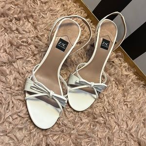 Zac zac Posen white kitten heel